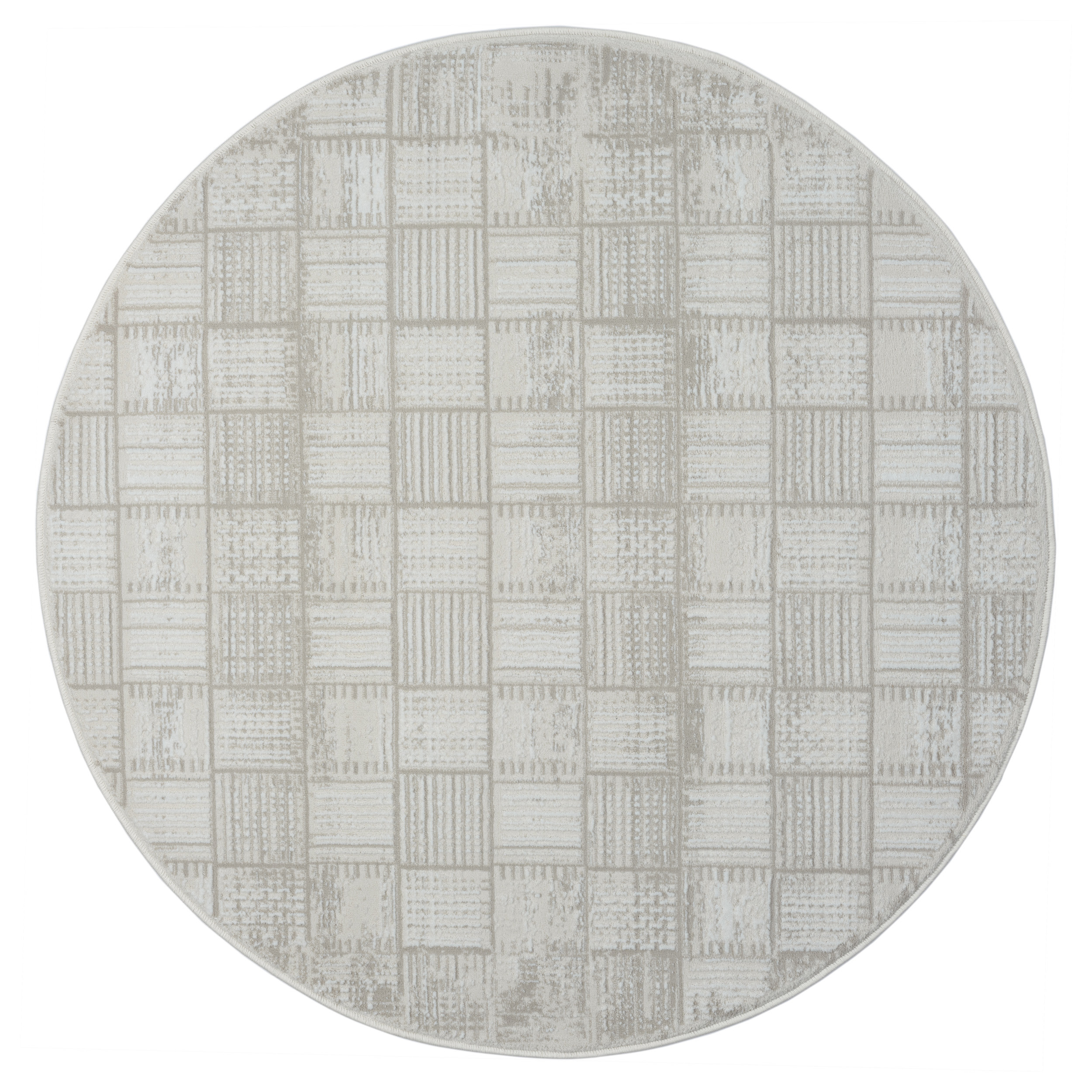 My Flair, Kusový koberec My House CA60038 creme kruh, 120x120 (priemer) kruh, béžová, chodba / predsieň