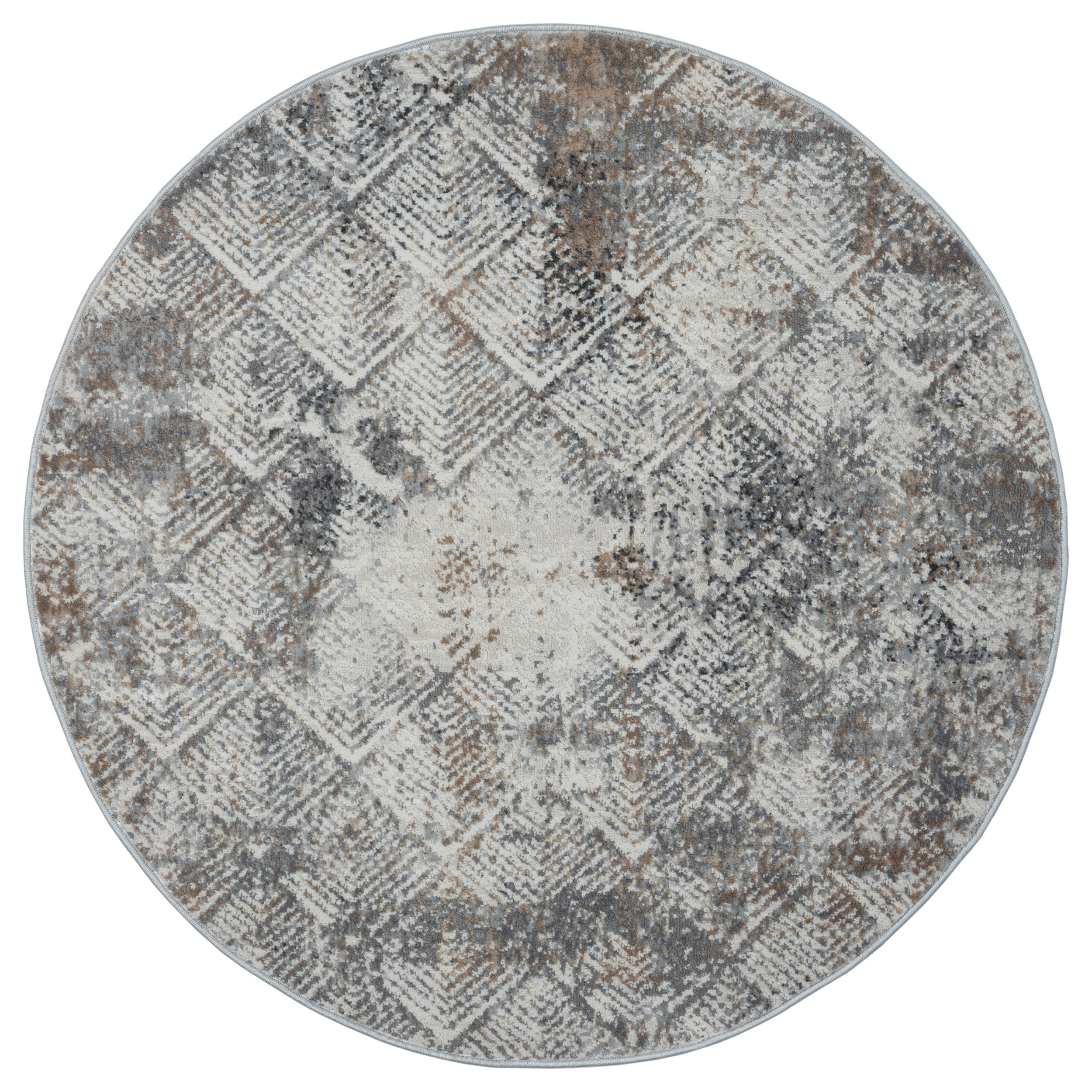 My Flair, Kusový koberec My Heart CA60070 creme kruh, 120x120 (priemer) kruh, šedá, chodba / predsieň