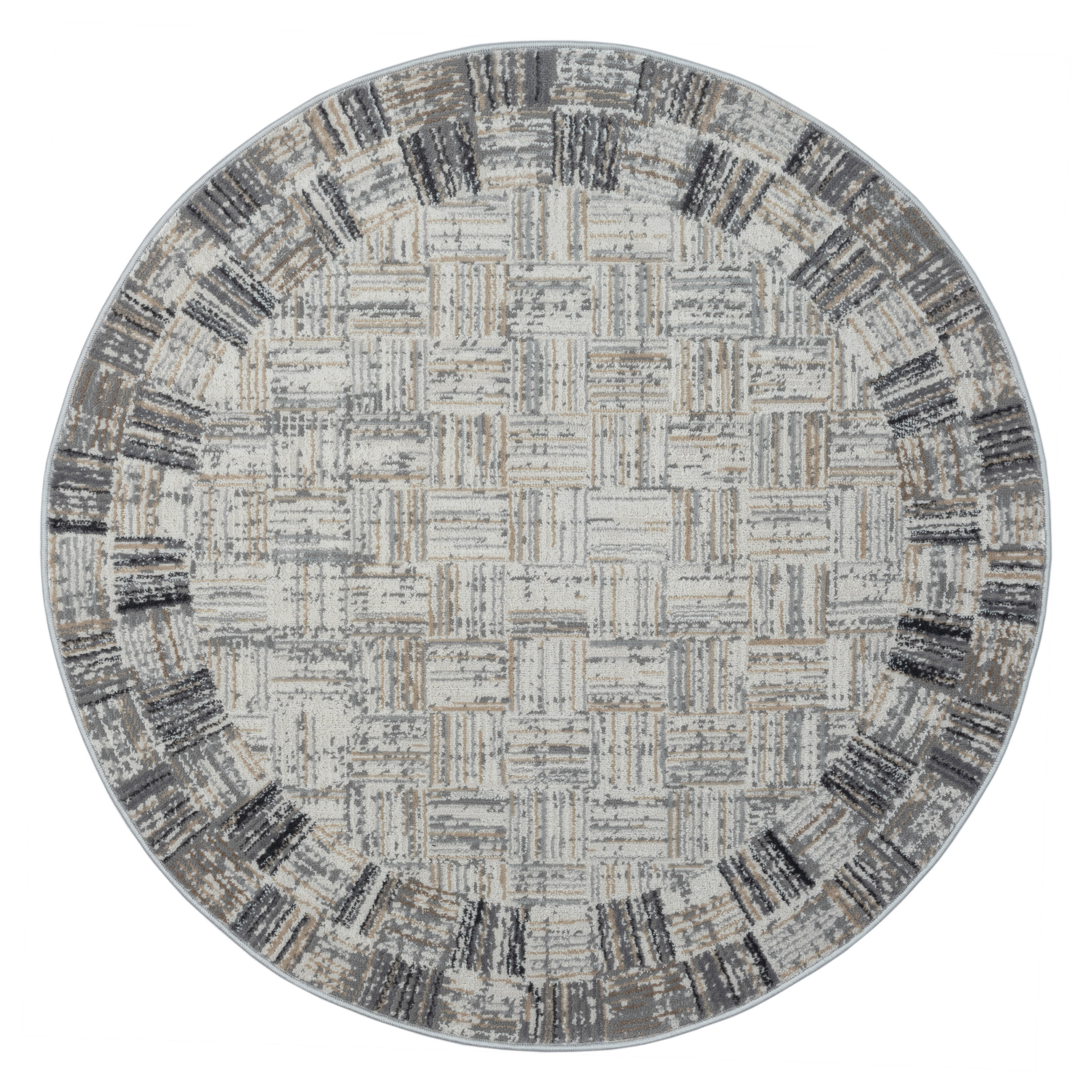 My Flair, Kusový koberec My Mood CA60074 creme kruh, 120x120 (priemer) kruh, šedá, chodba / predsieň