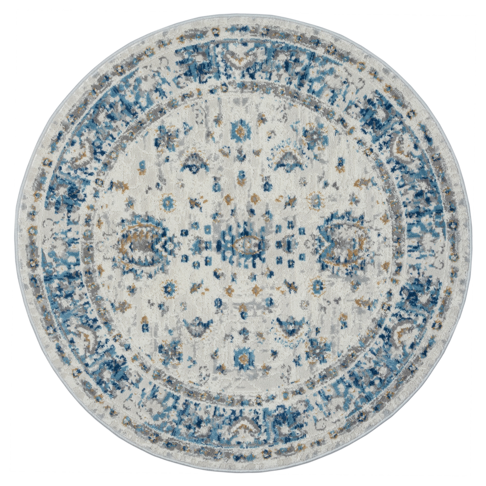 My Flair, Kusový koberec My Heriz CA60098 Beige kruh, 120x120 (priemer) kruh, béžová, chodba / predsieň