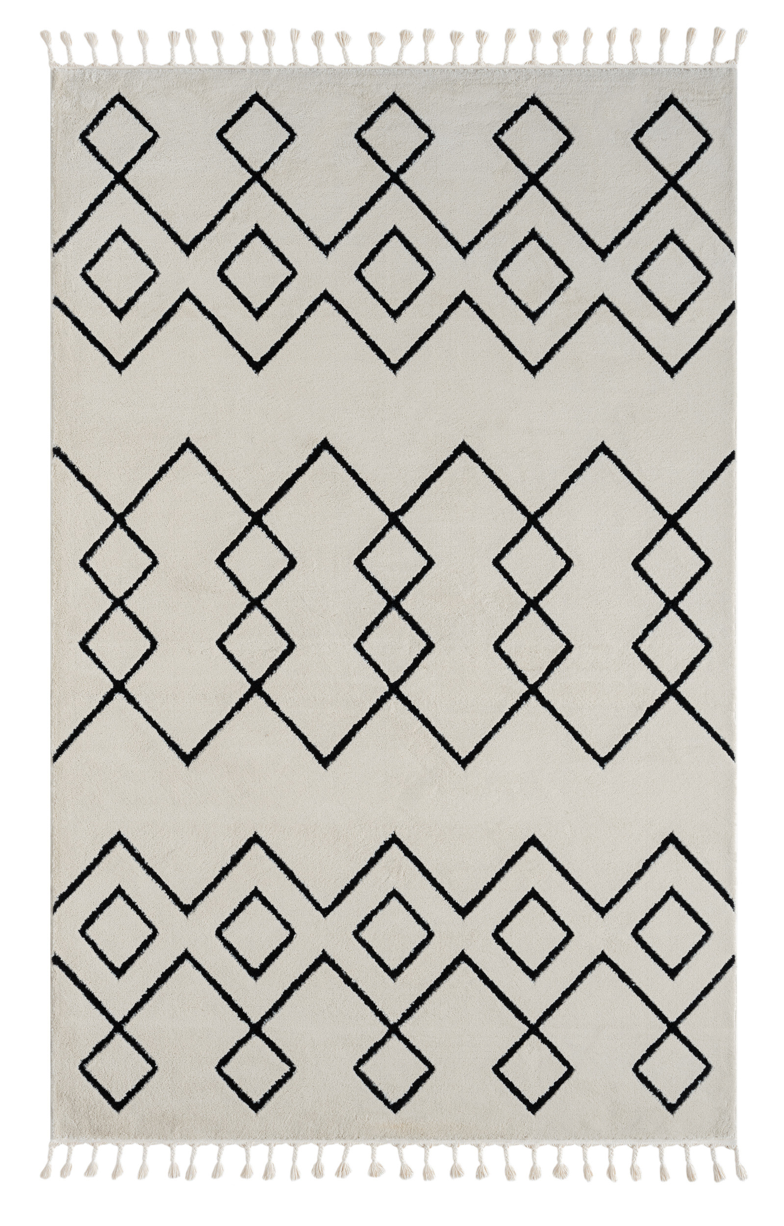 My Flair, Kusový koberec Moroccan Dream weiß, 200x290, čiernobiela, obývacia izba