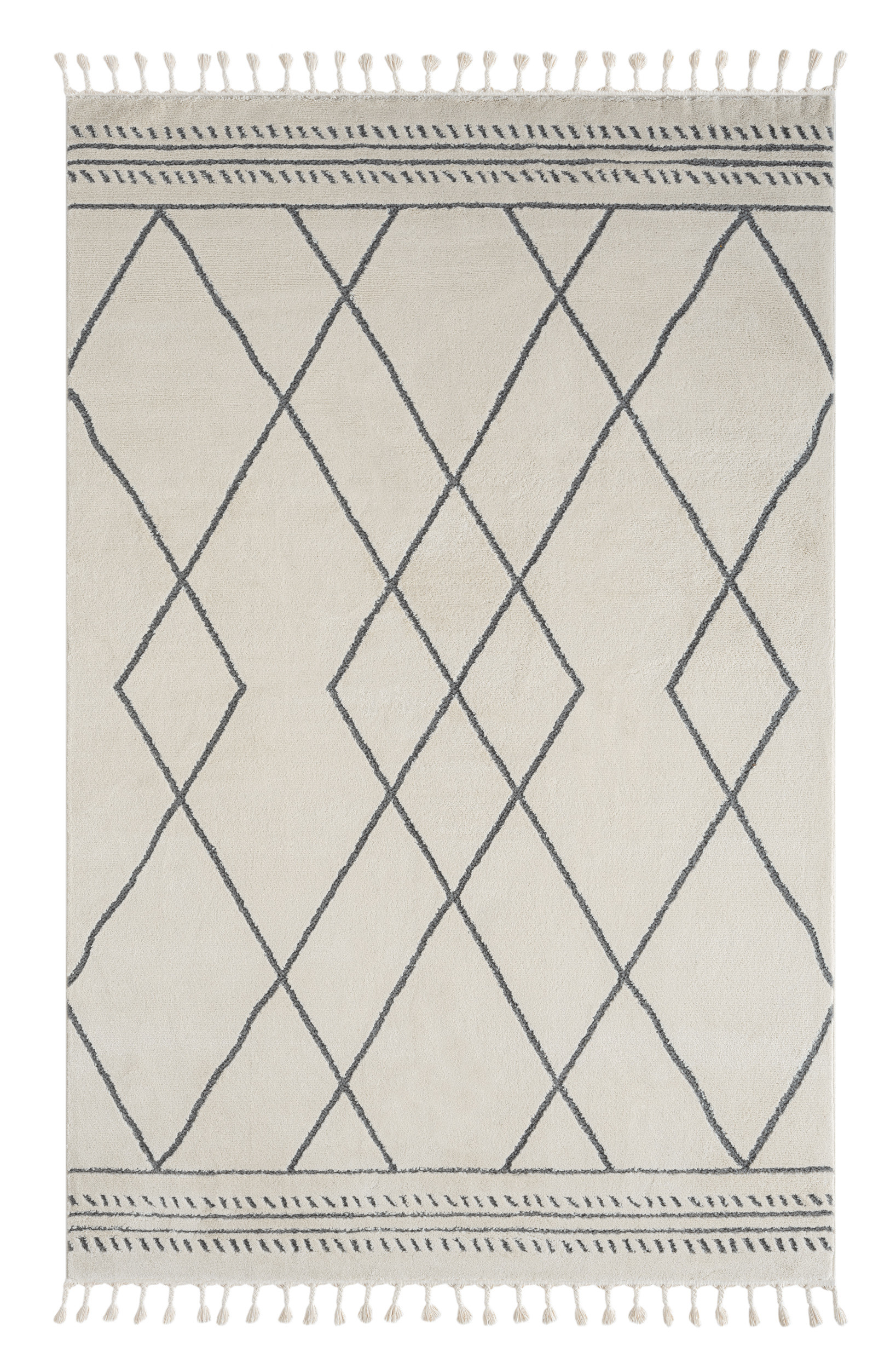 My Flair, Kusový koberec Moroccan Desert weiß/schwarz, 200x290, čiernobiela, obývacia izba