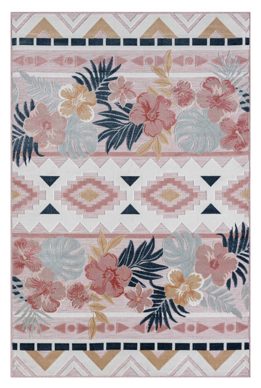 My Flair, Kusový koberec Flora II rosa, 150x80, viacfarebná, chodba / predsieň