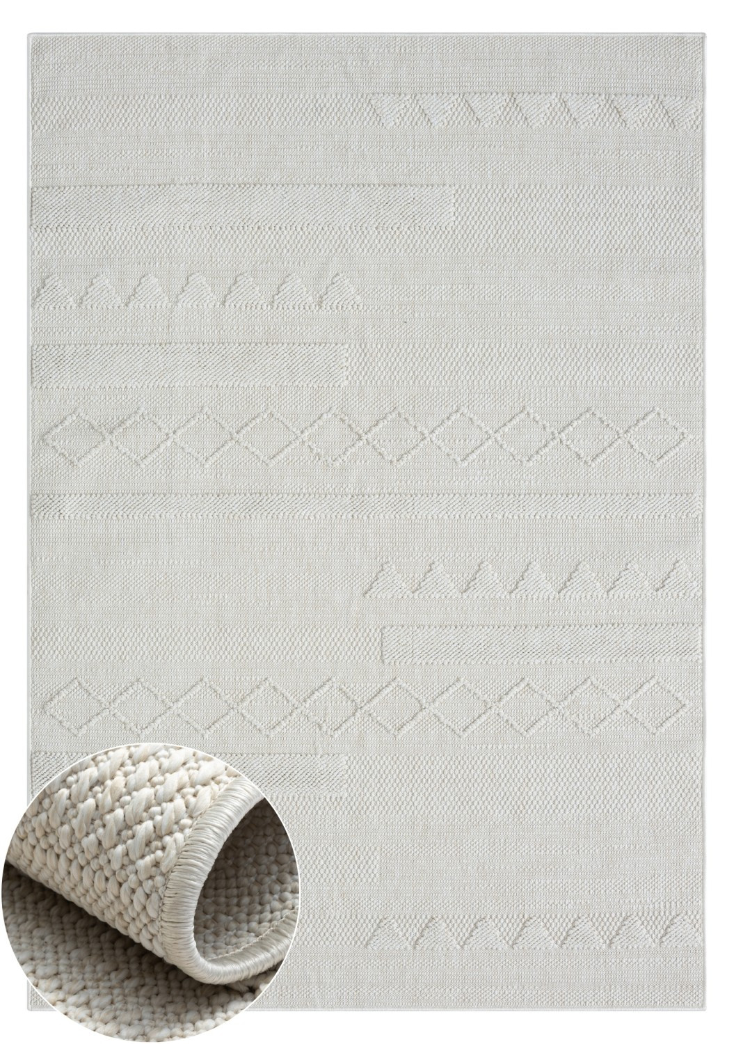 My Flair, Kusový koberec Velvet Vista cream, 150x80, biela, chodba / predsieň