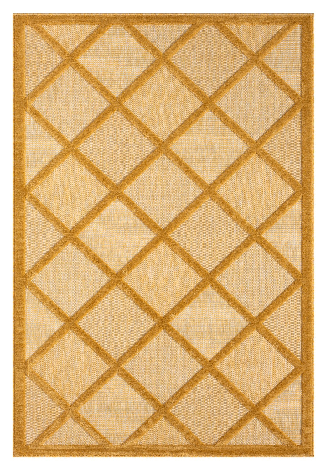 My Flair, Kusový koberec Mara III gelb – na von aj na doma, 80x150, žltá, chodba / predsieň