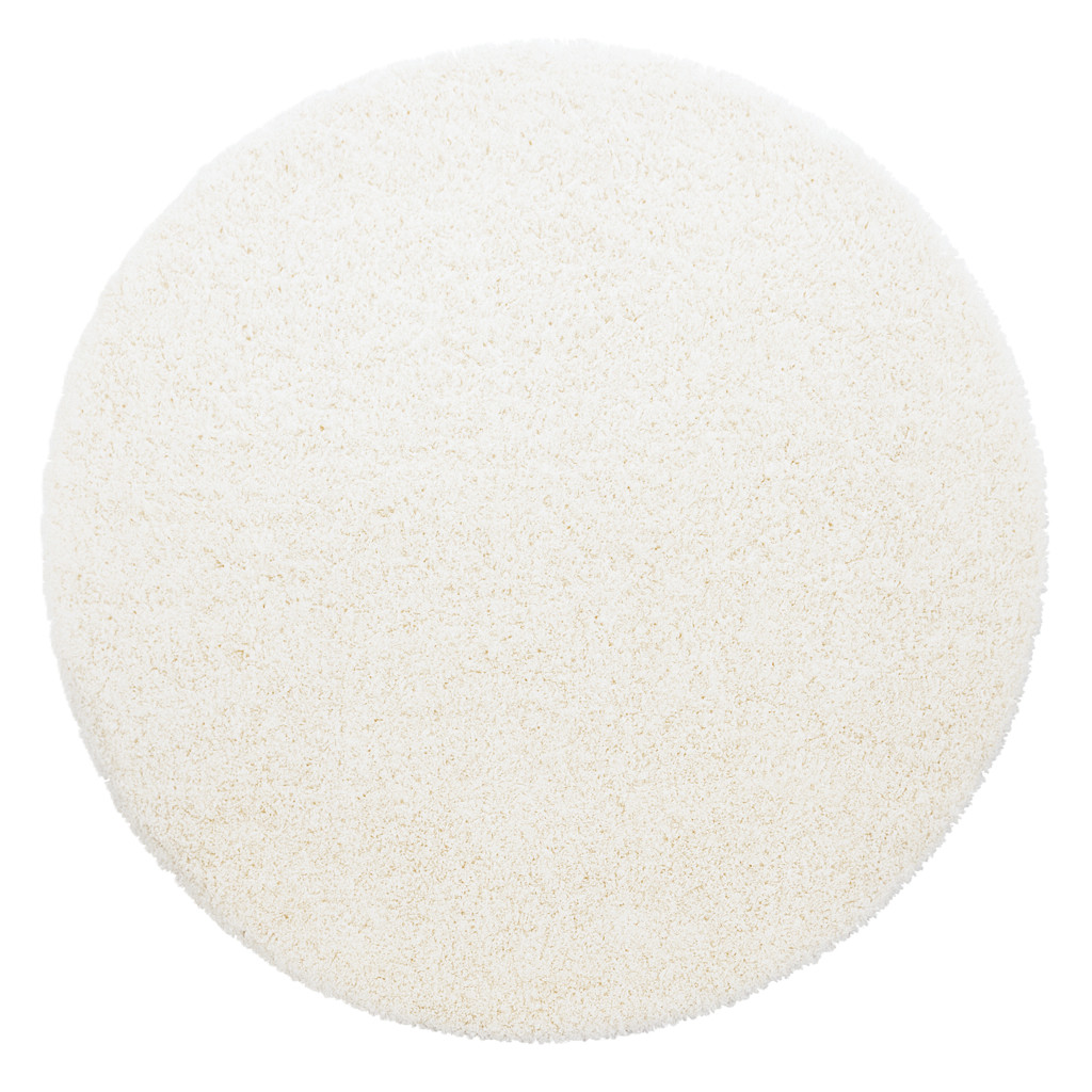 Ayyildiz, Kusový koberec Life Shaggy 1500 cream kruh, 160x160 (priemer) kruh, biela, obývacia izba
