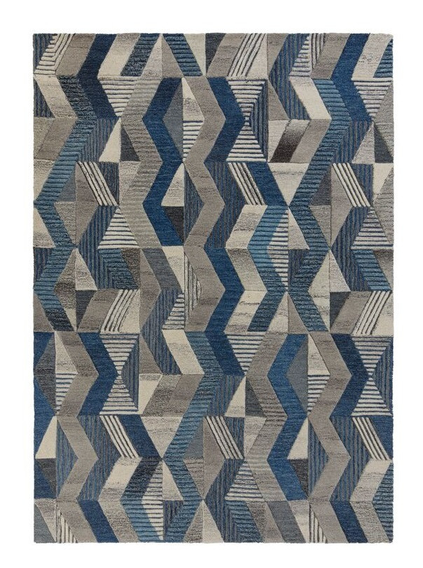 Flair Rugs, AKCIA: 160x230 cm Kusový koberec Moda Asher Blue, modrá, chodba / predsieň