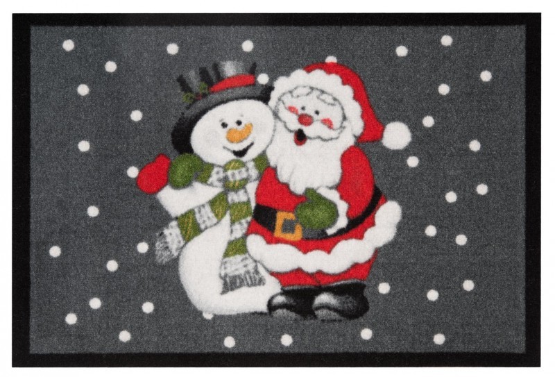 Hanse Home, AKCIA: 40x60 cm Rohožka Vánoce - sněhulák, santa 103048 – na von aj na doma, viacfarebná, chodba / predsieň