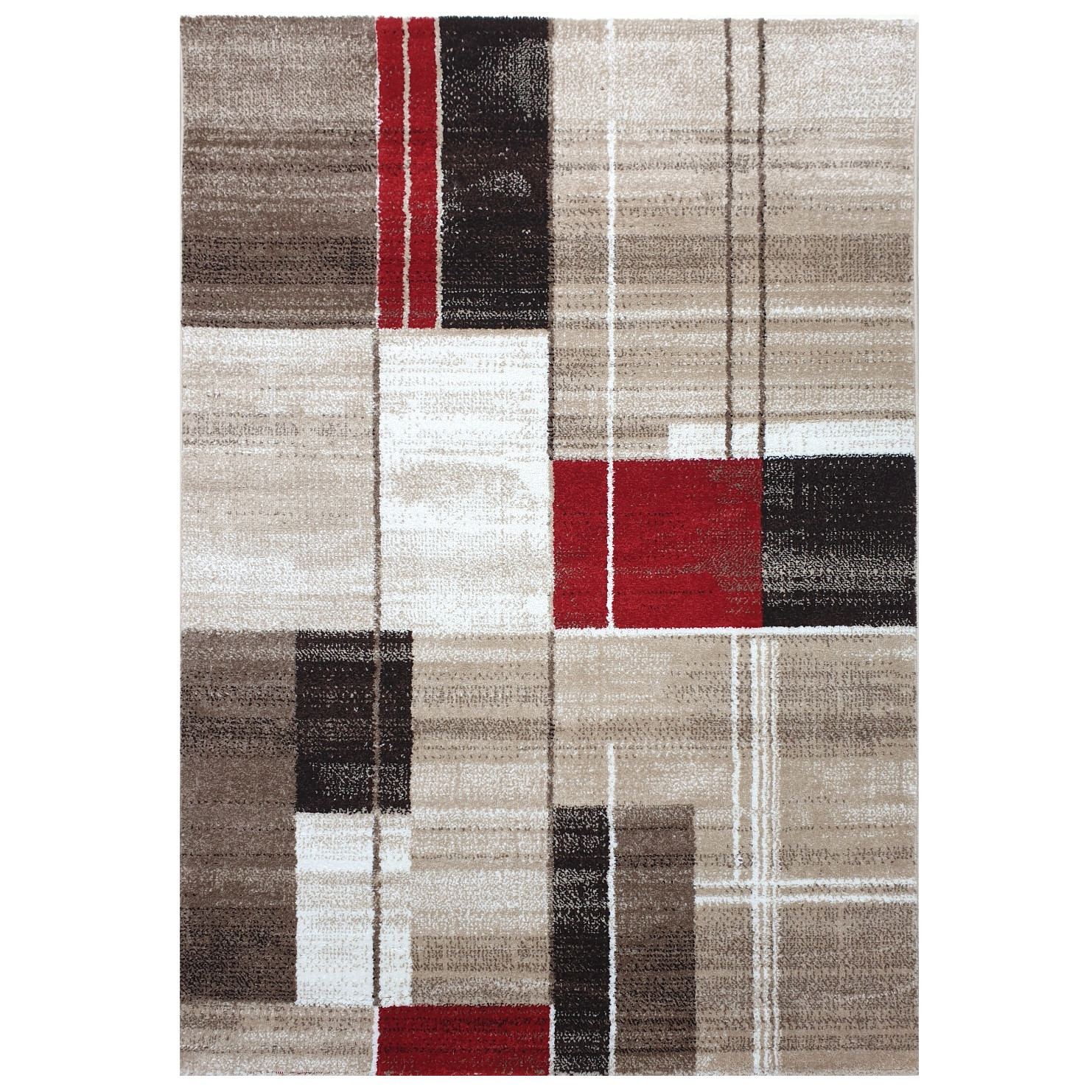 Spoltex, Kusový koberec Florentina 613-64 beige/red, 120x170, béžová, obývacia izba