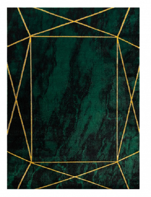 Dywany Łuszczów, AKCIA: 80x150 cm Kusový koberec Emerald 1022 green and gold, zelená, kancelária
