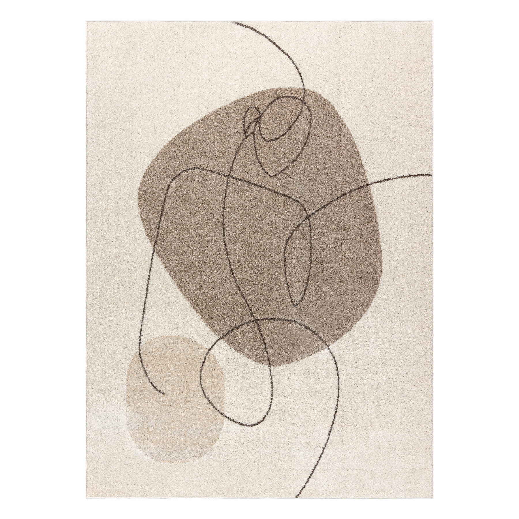 Dywany Łuszczów, Kusový koberec Fusion 8299 cream/beige, 140x190, biela, kancelária