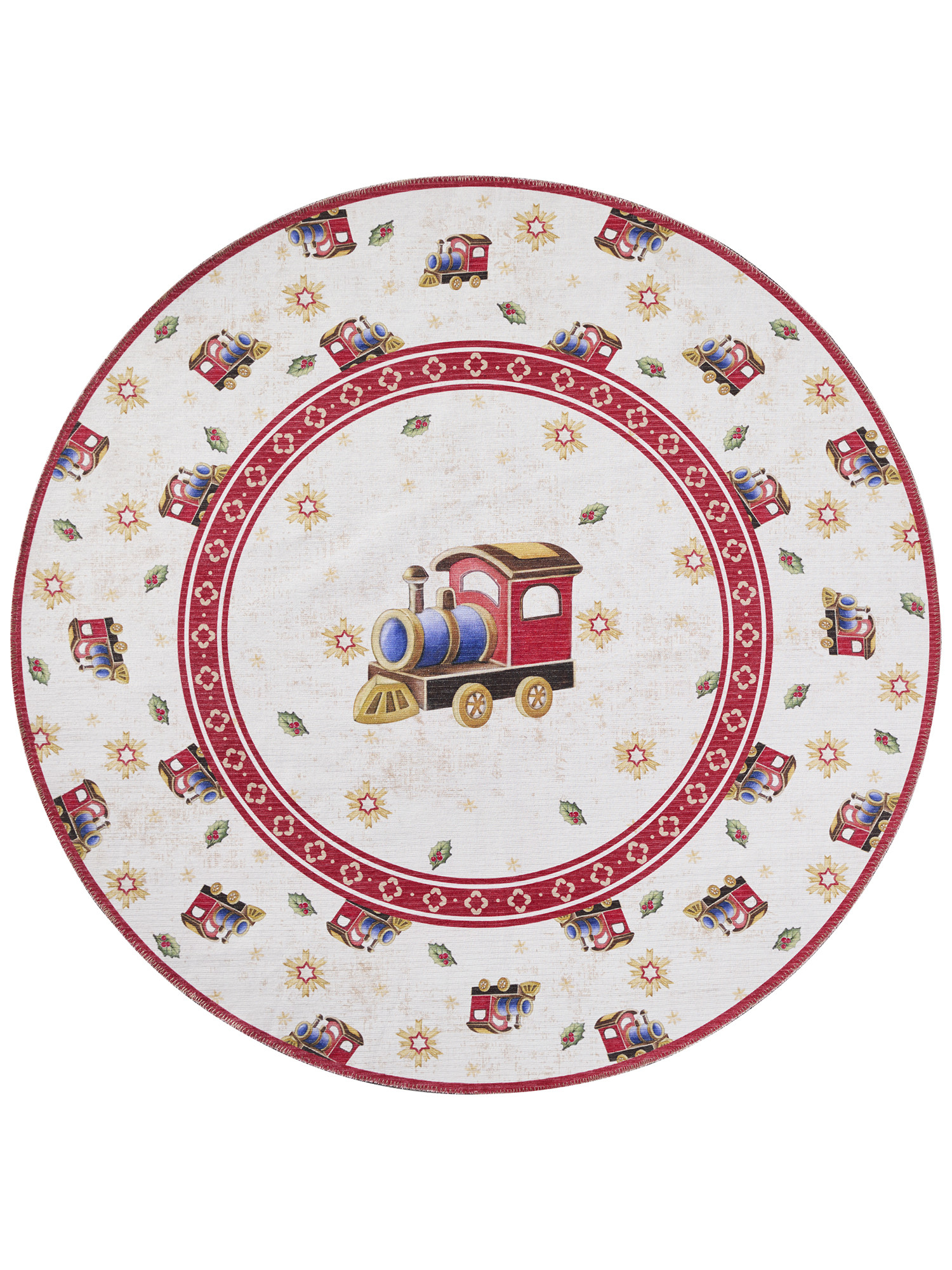 Villeroy & Boch, Kusový koberec Villeroy & Boch Toy's delight 106276 Cream, Red kruh, 160x160 (priemer) kruh, červená, obývacia izba
