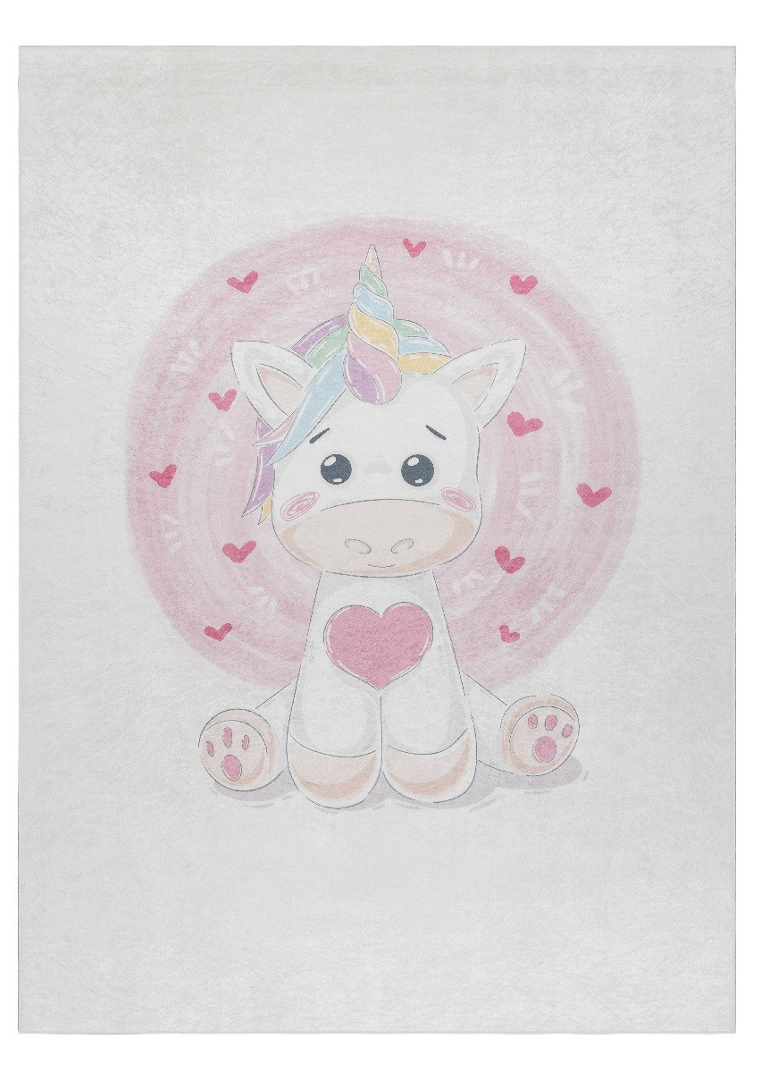 Dywany Łuszczów, AKCIA: 80x150 cm Detský kusový koberec Bambino 1128 Unicorn, ružová, detská izba