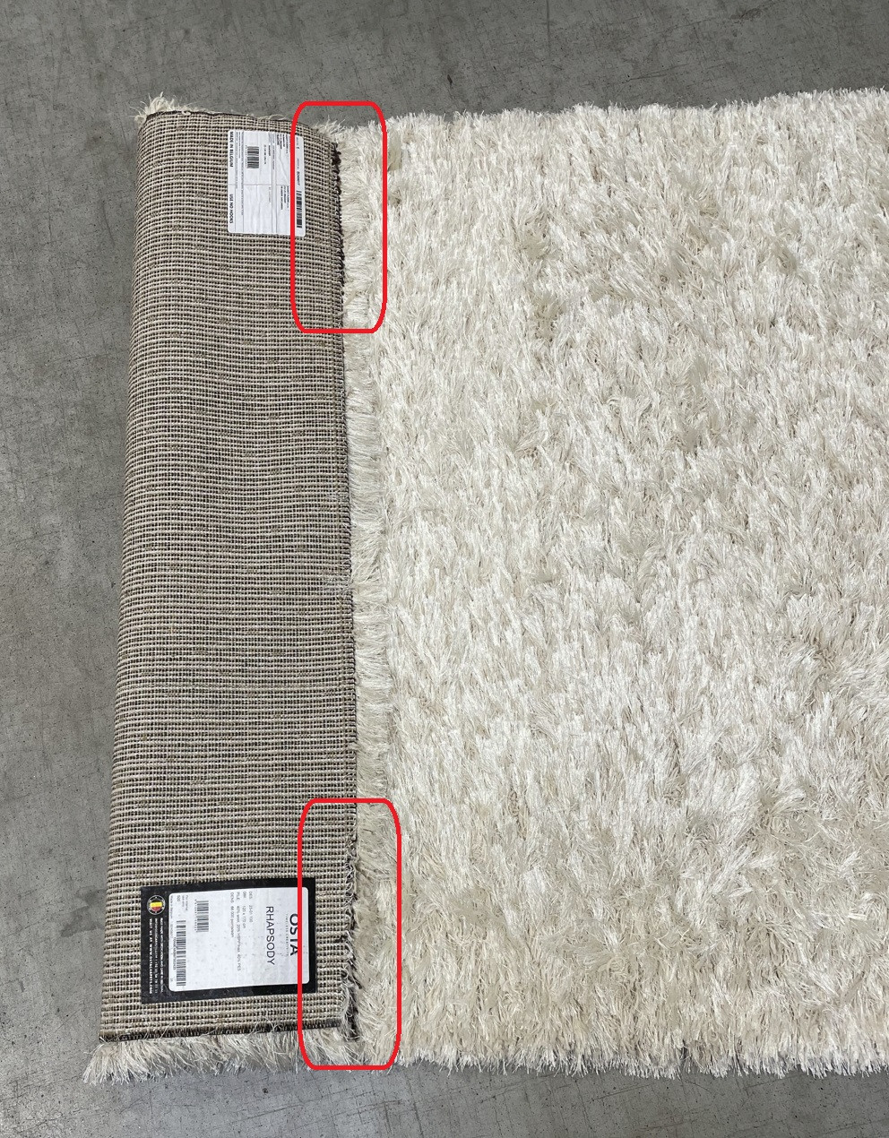 Osta, POŠKODENÝ Kusový koberec Rhapsody 2501 100, 120x170, biela, obývacia izba