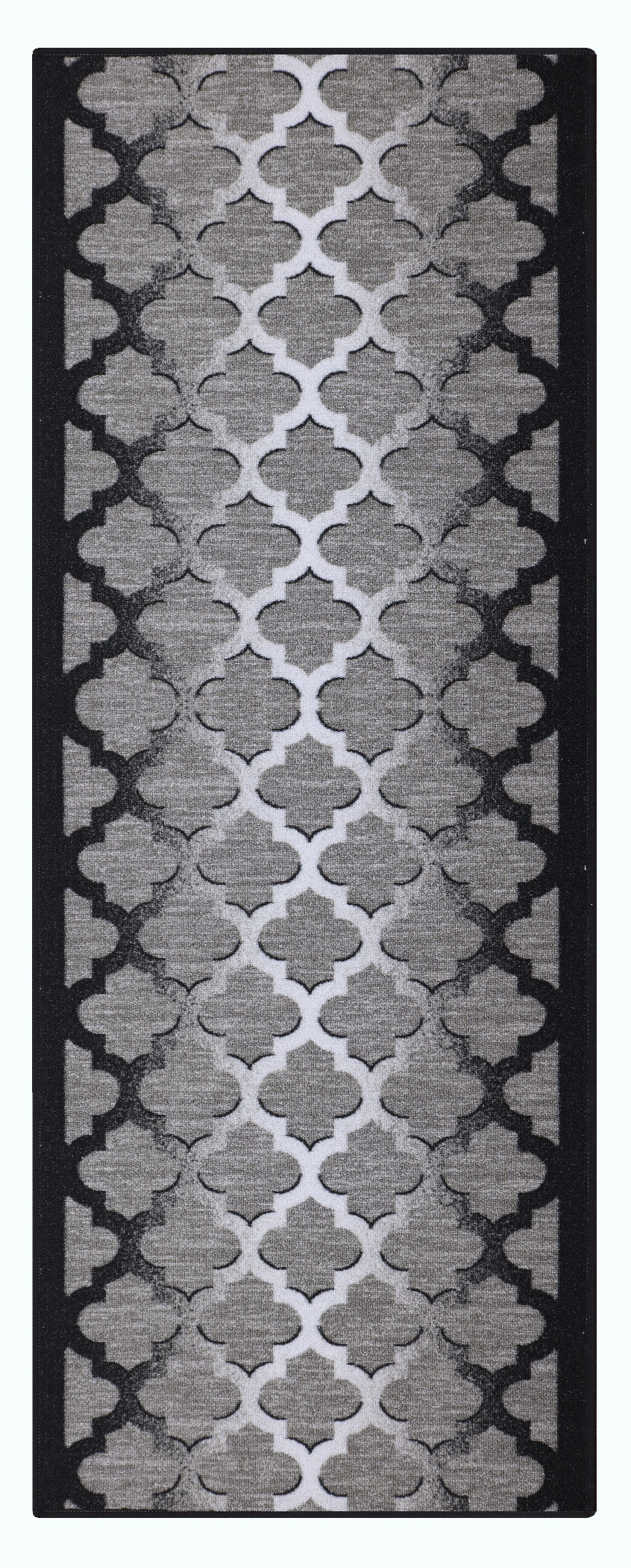 Berfin Dywany, AKCIA: 400x100 cm Protišmykový behúň na mieru Zel 1017 Silver (Grey) - obšitý zo všetkých strán, šedá, chodba / predsieň