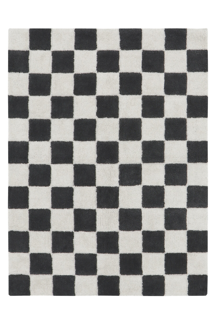 Lorena Canals, Kusový koberec Kitchen Tiles Dark Grey, 120x160, čiernobiela, obývacia izba