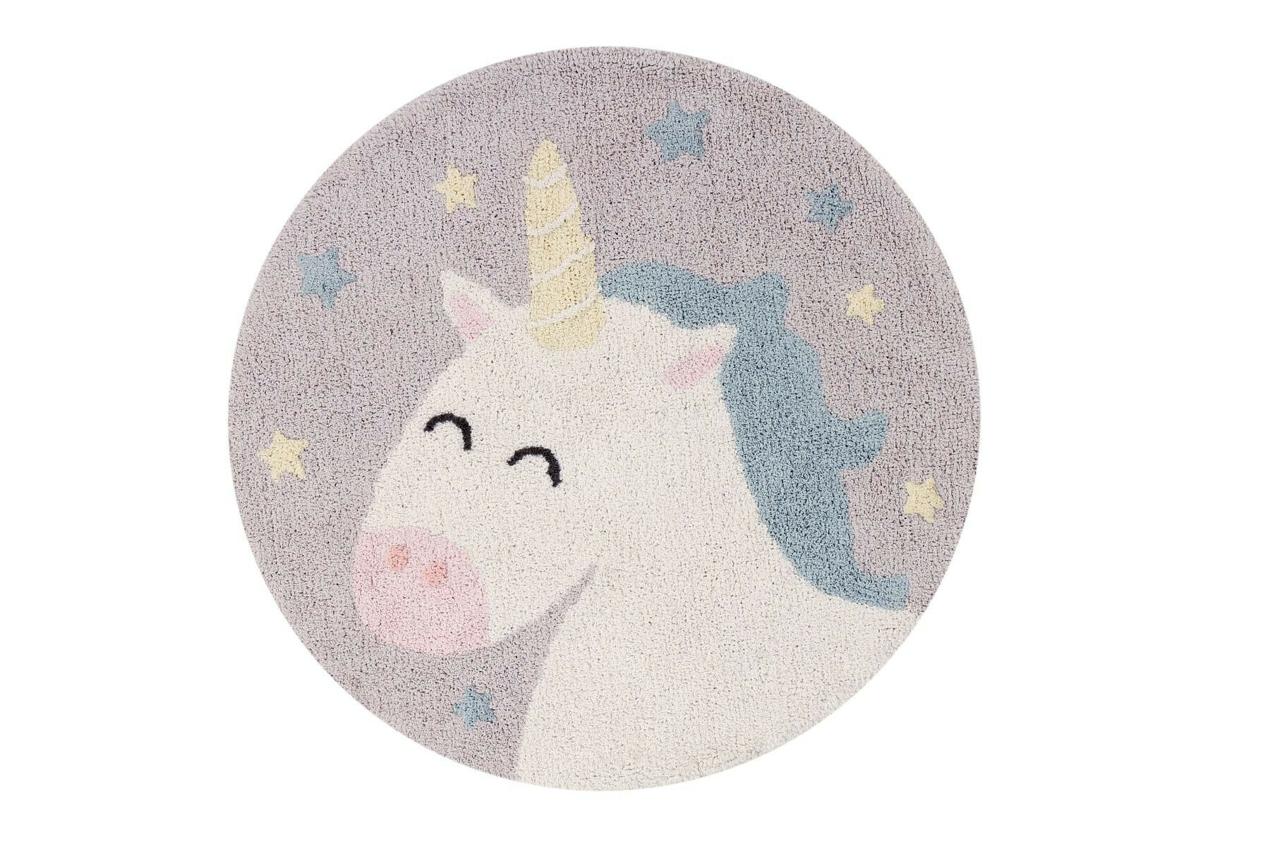 Lorena Canals, Detský kusový koberec Believe in Yourself kruh, 100x100, viacfarebná, detská izba