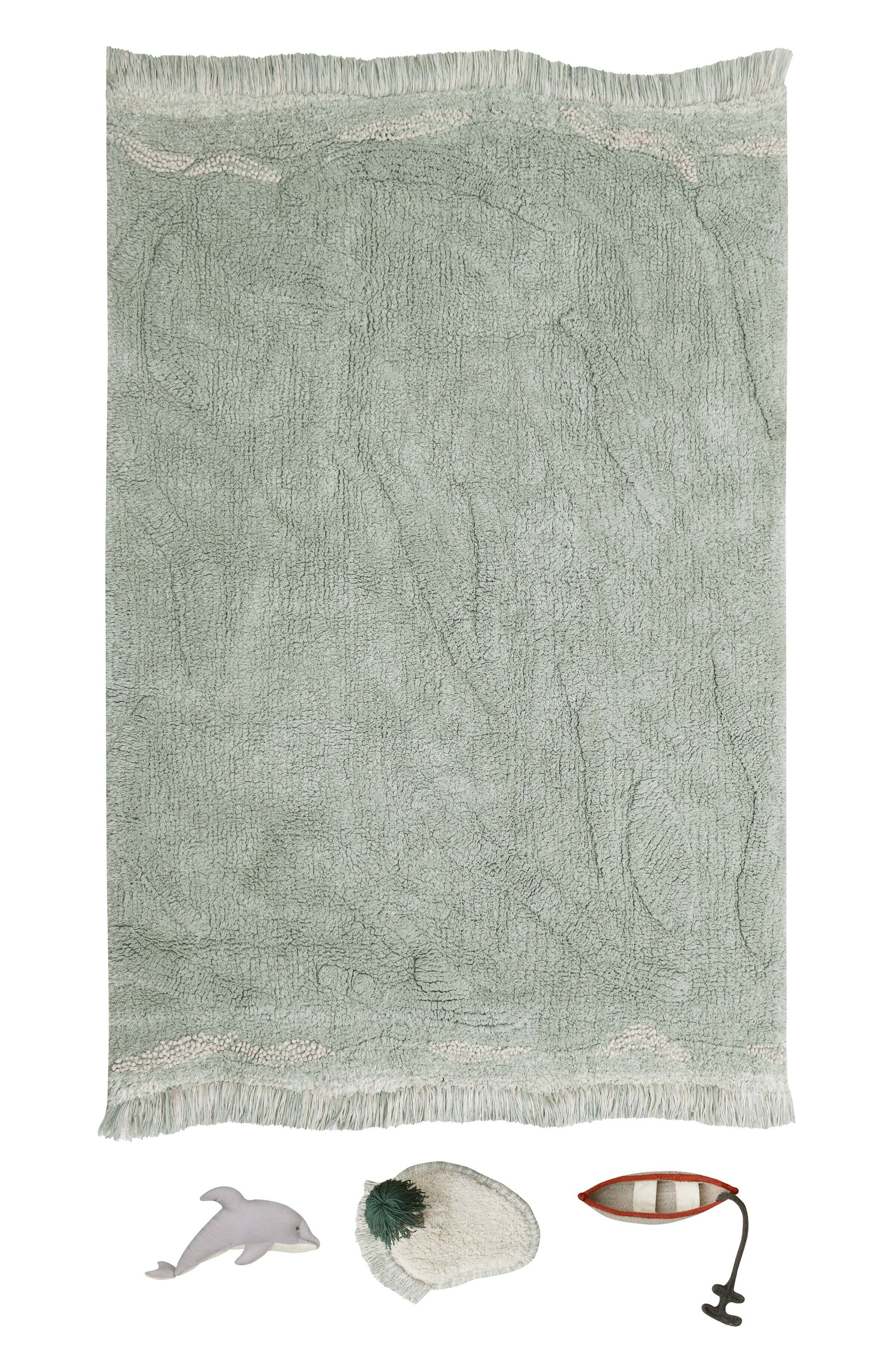 Lorena Canals, Detský kusový koberec Play Waves, 90x130, modrá, detská izba