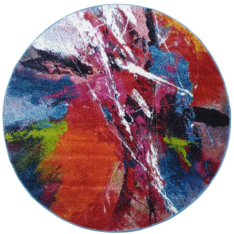 Medipa (Merinos), Kusový koberec Fantasy 559-13 Blue/white kruh, 120x120 (priemer) kruh, viacfarebná