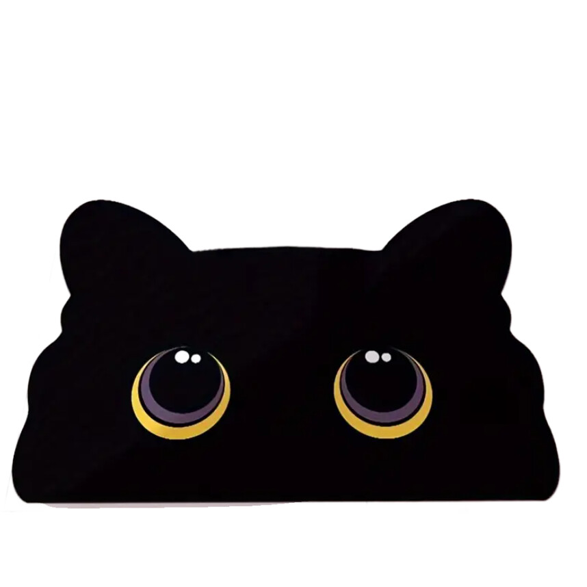 Mujkoberec Original, Protišmyková predložka Čierna mačka, 50x80, čierna, kuchyňa