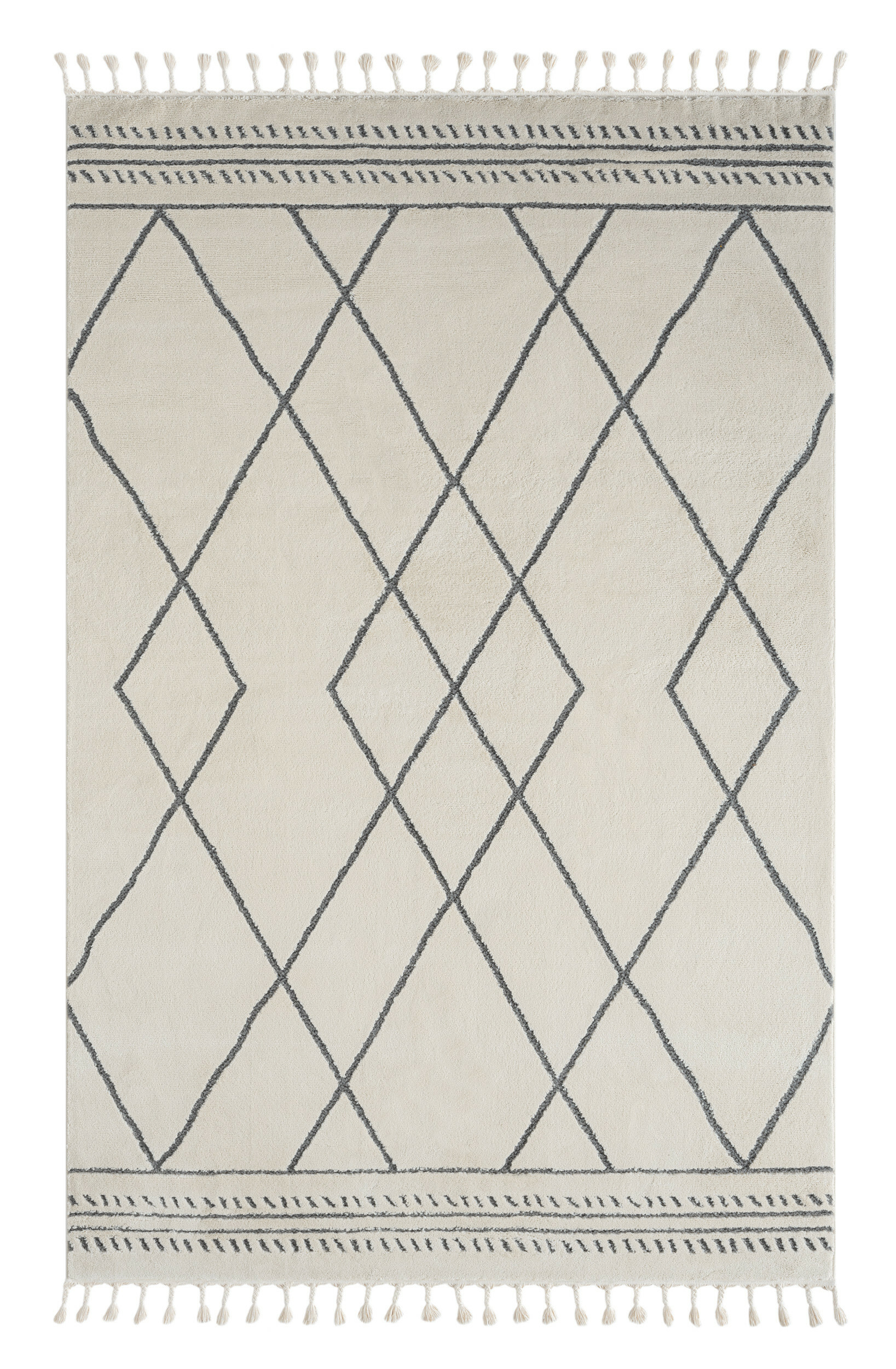 My Flair, Kusový koberec Moroccan Desert weiß/grau, 140x200, čiernobiela, obývacia izba