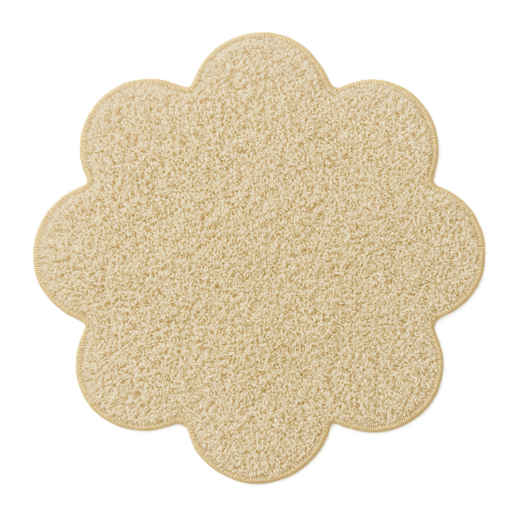 Vopi, AKCIA: 120x120 kytka cm Kusový koberec Color shaggy béžový kvietok, béžová, detská izba