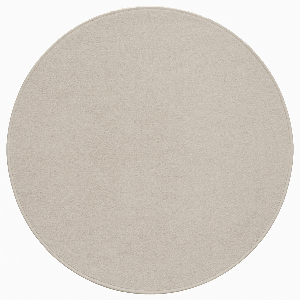 AladinWorld Expres, Kusový koberec Royal Lux 03 krémový kruh, 200x200 (priemer) kruh, biela, obývacia izba