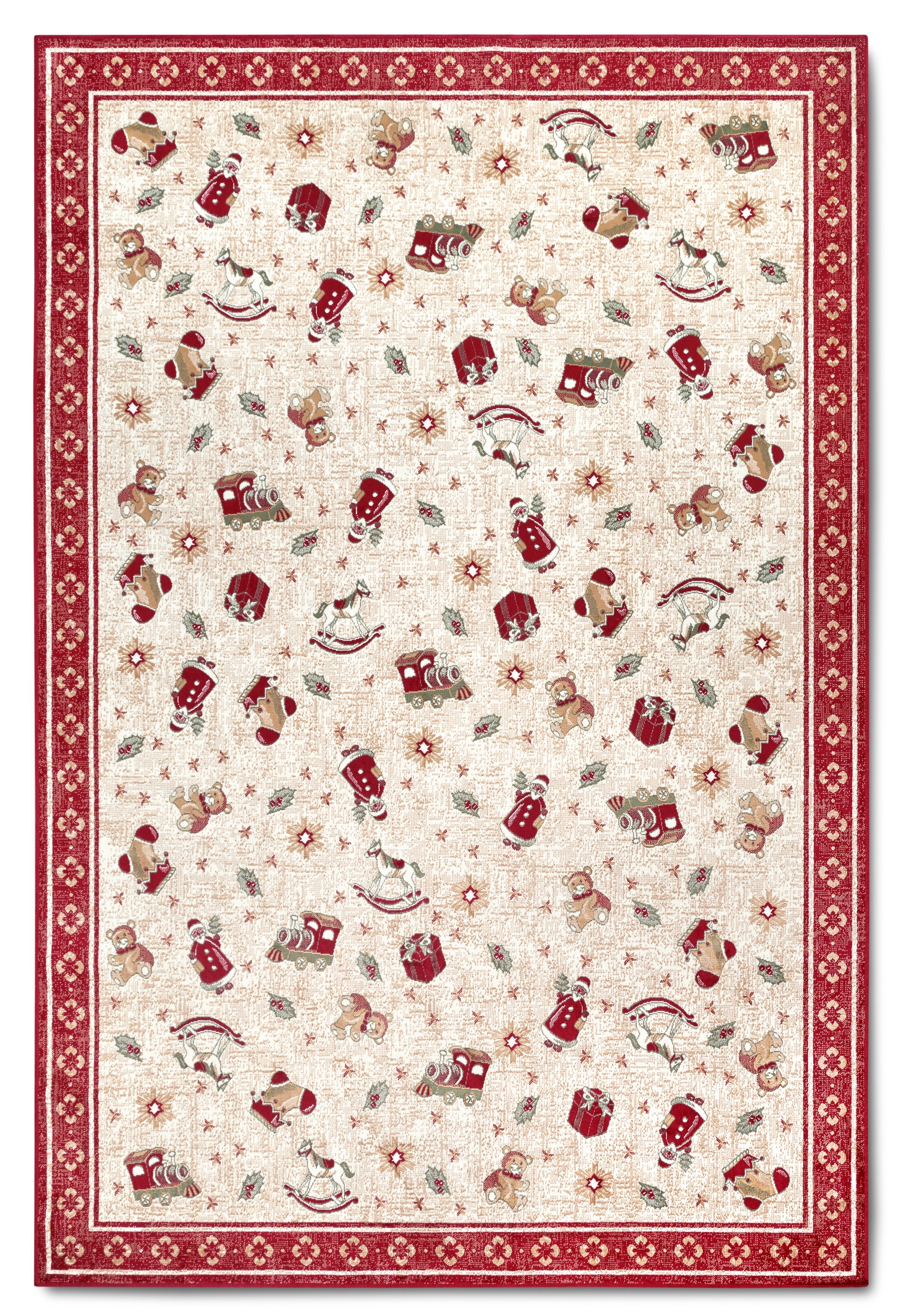 Villeroy & Boch, DOPREDAJ: 160x230 cm Kusový koberec Villeroy & Boch Toy's delight se střiženým vlasem 106217 Red, Multicolor, 160x230, červená, obývacia izba