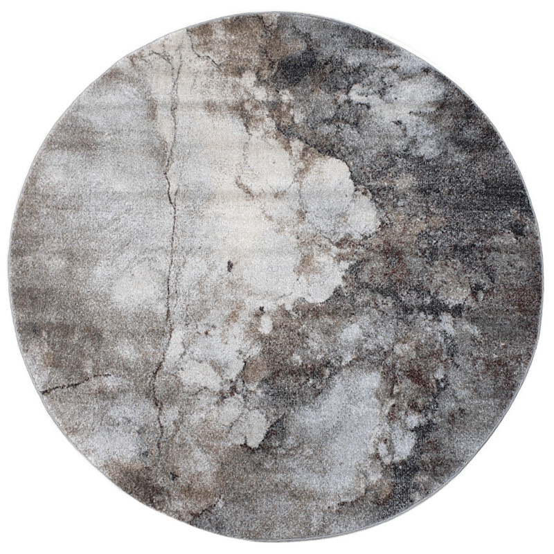 Spoltex, Kusový koberec Universe 841-86 grey/beige kruh, 200x200 (priemer) kruh, béžová, obývacia izba