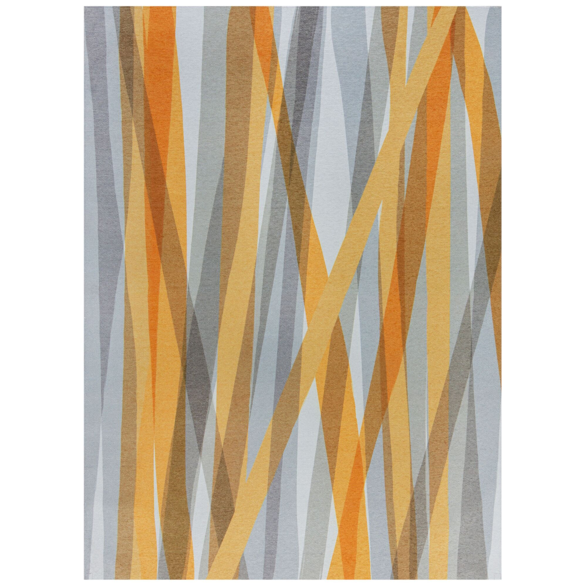 Flair Rugs, AKCIA: 170x240 cm Kusový koberec Match Isabella Stripe Grey/Ochre, žltá, chodba / predsieň
