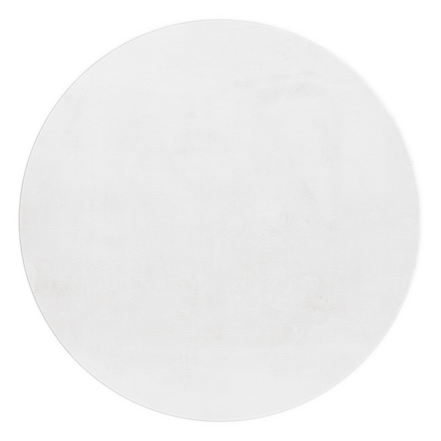 Ayyildiz, Kusový koberec Pouffy 5100 White kruh, 200x200 (priemer) kruh, biela, obývacia izba