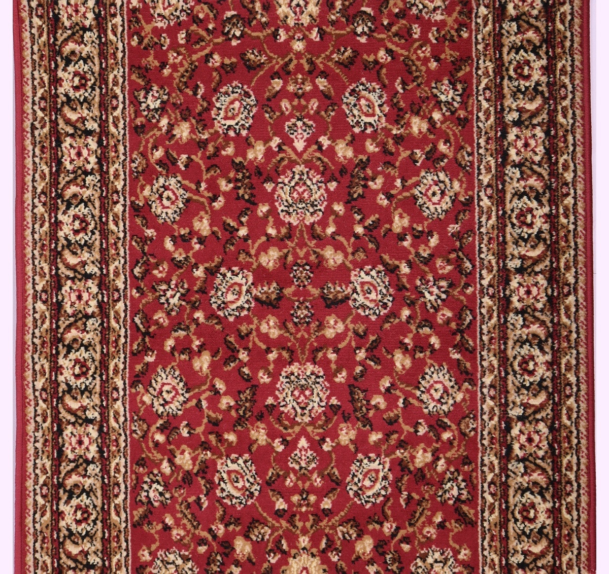 Weltom, AKCIA: 👣🛡️120x100 cm Behúň na mieru Samira New 12003-023 red - obšitý zo všetkých strán + protišmyková úprava, červená, chodba / predsieň