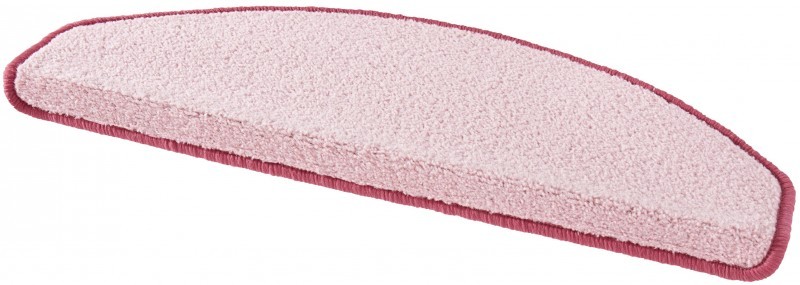 Hanse Home Sada 15ks nášľapov na schody: Fancy 103010 ružové, samolepiaci - 23x65 polkruh (rozmer vrátane ohybu), sada 15 ks