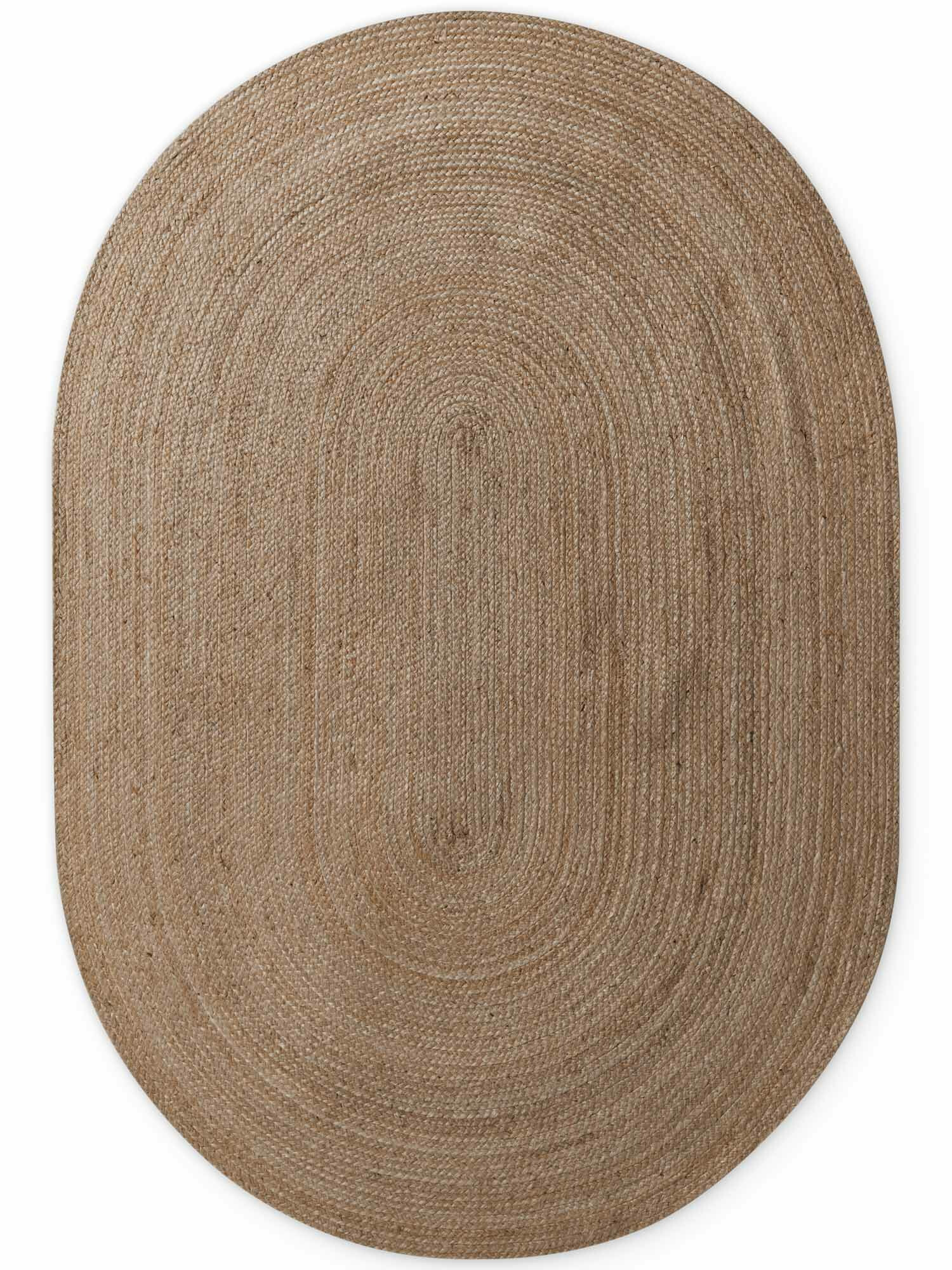 Hanse Home, Kusový koberec Jute Braided 106006 Grey Brown ovál, 160x230 ovál, hnedá, chodba / predsieň