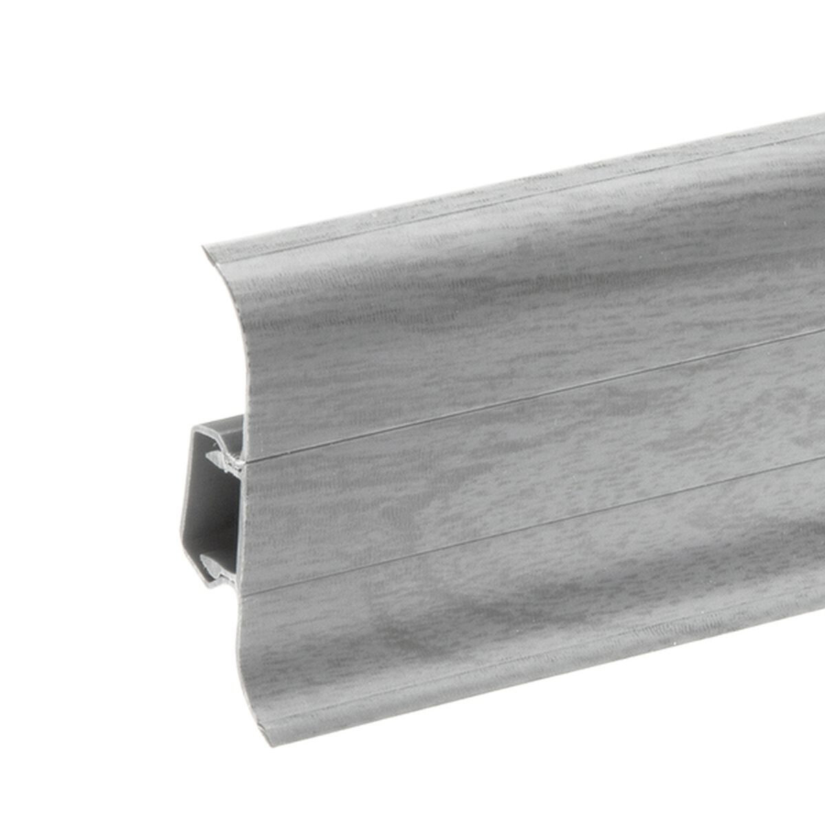 Egibi, Soklová podlahová lišta SLK50 78 Vancouver 2m, koncovka ľavá, šedá