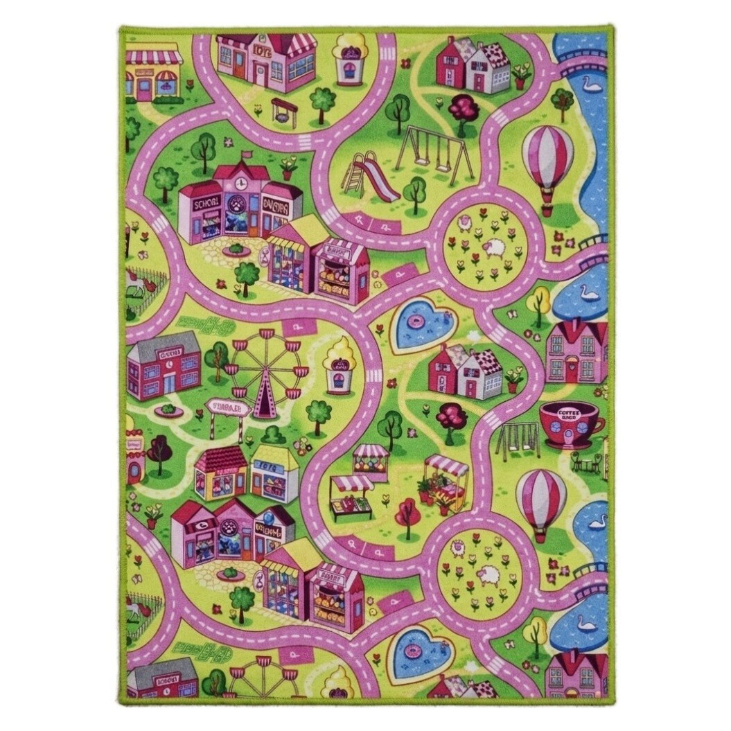 Associated Weavers, Detský kusový koberec cesty Sweet Town, 140x200, viacfarebná, detská izba