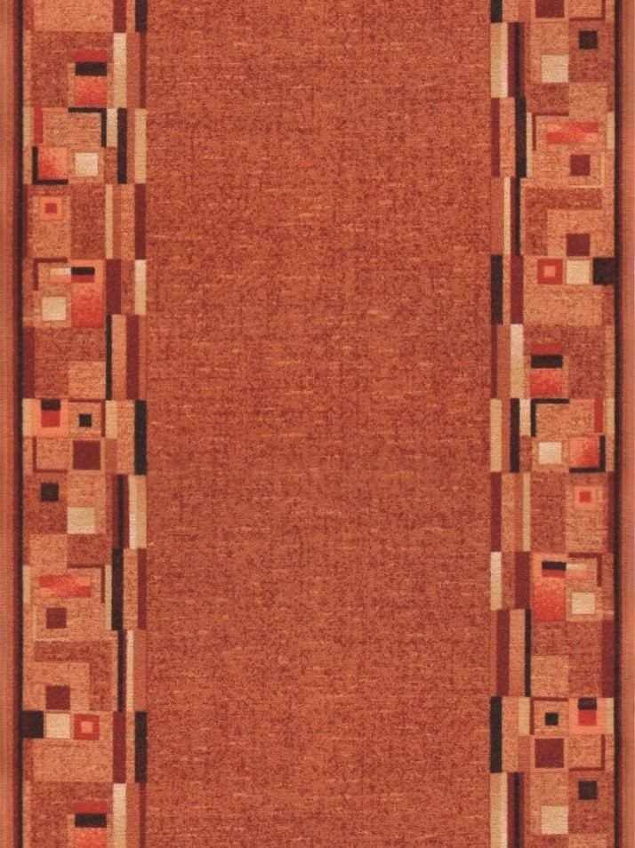 Associated Weavers, AKCIA: 470x80 cm Protišmykový behúň na mieru Bombay 84 - obšitý zo všetkých strán, oranžová, chodba / predsieň