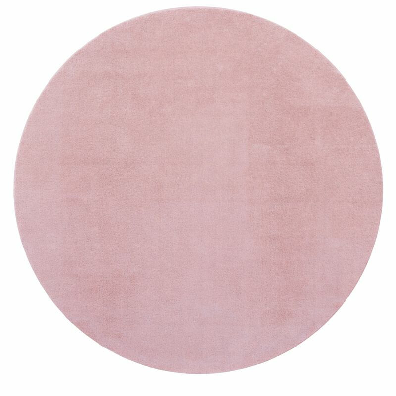 Ayyildiz, Kusový koberec Joy 1400 rose kruh, 160x160 (priemer) kruh, ružová, chodba / predsieň