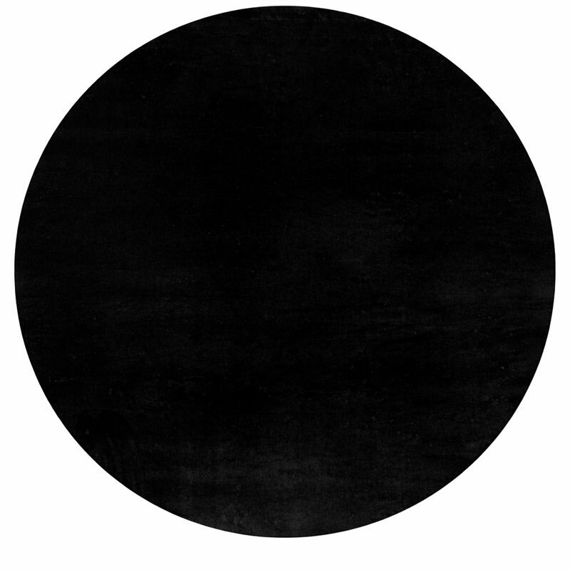 Ayyildiz, Kusový koberec Joy 1400 black kruh, 160x160 (priemer) kruh, čierna, chodba / predsieň