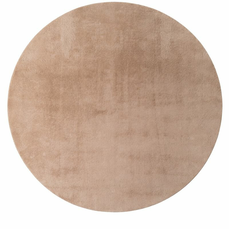 Ayyildiz, Kusový koberec Joy 1400 beige kruh, 160x160 (priemer) kruh, béžová, chodba / predsieň