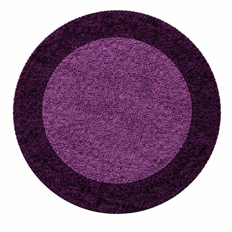 Ayyildiz, Kusový koberec Life Shaggy 1503 lila kruh, 160x160 (priemer) kruh, fialová, spálňa