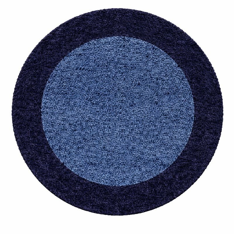 Ayyildiz, Kusový koberec Life Shaggy 1503 navy kruh, 160x160 (priemer) kruh, modrá, obývacia izba