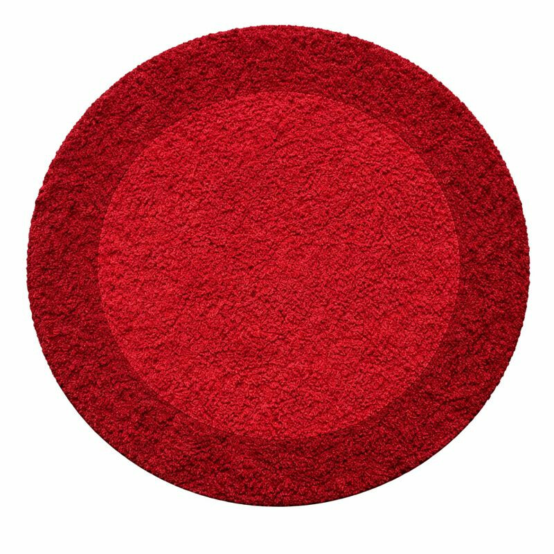 Ayyildiz, Kusový koberec Life Shaggy 1503 red kruh, 160x160 (priemer) kruh, červená, obývacia izba