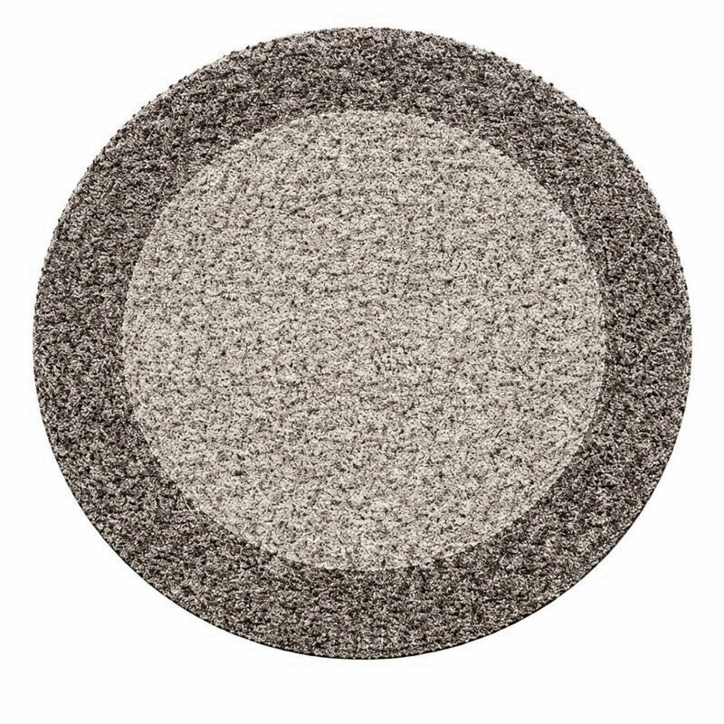 Ayyildiz, Kusový koberec Life Shaggy 1503 taupe kruh, 160x160 (priemer) kruh, hnedá, obývacia izba