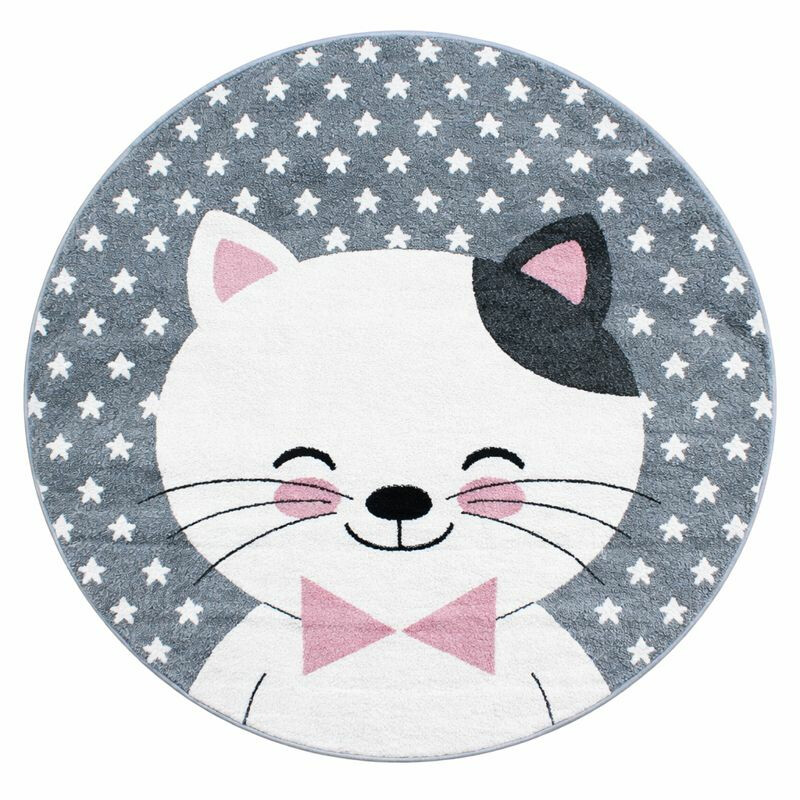 Ayyildiz, Kusový koberec Kids 550 pink kruh, 160x160 (priemer) kruh, ružová, detská izba