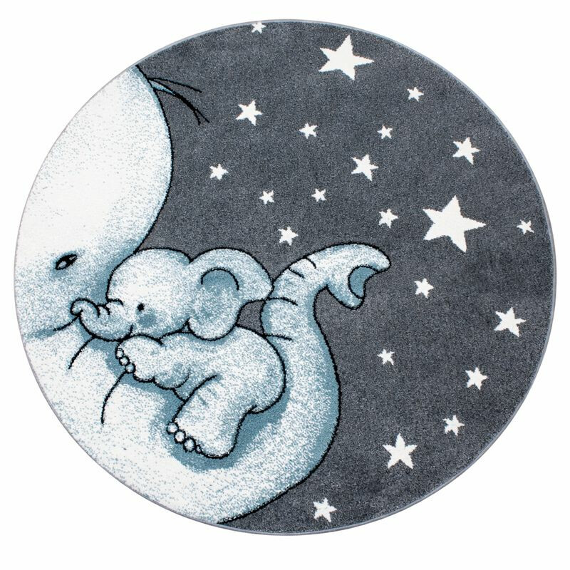 Ayyildiz, Kusový koberec Kids 560 blue kruh, 160x160 (priemer) kruh, modrá, detská izba