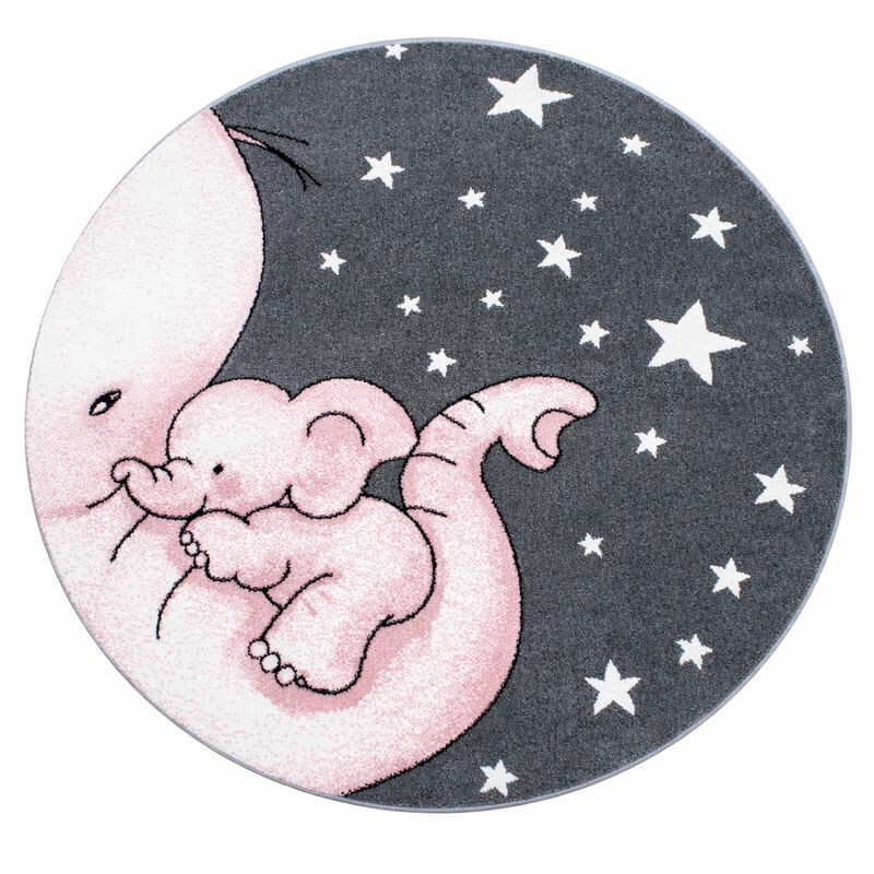 Ayyildiz, Kusový koberec Kids 560 pink kruh, 160x160 (priemer) kruh, ružová, detská izba