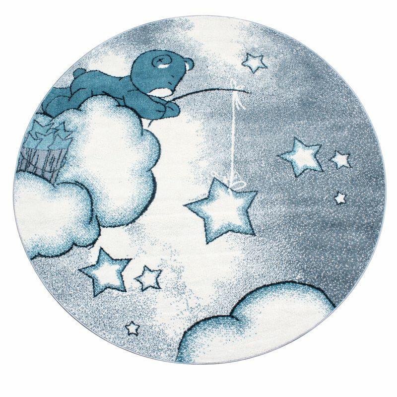 Ayyildiz, Detský kusový koberec Kids 580 blue kruh, 160x160 (priemer) kruh, modrá, detská izba