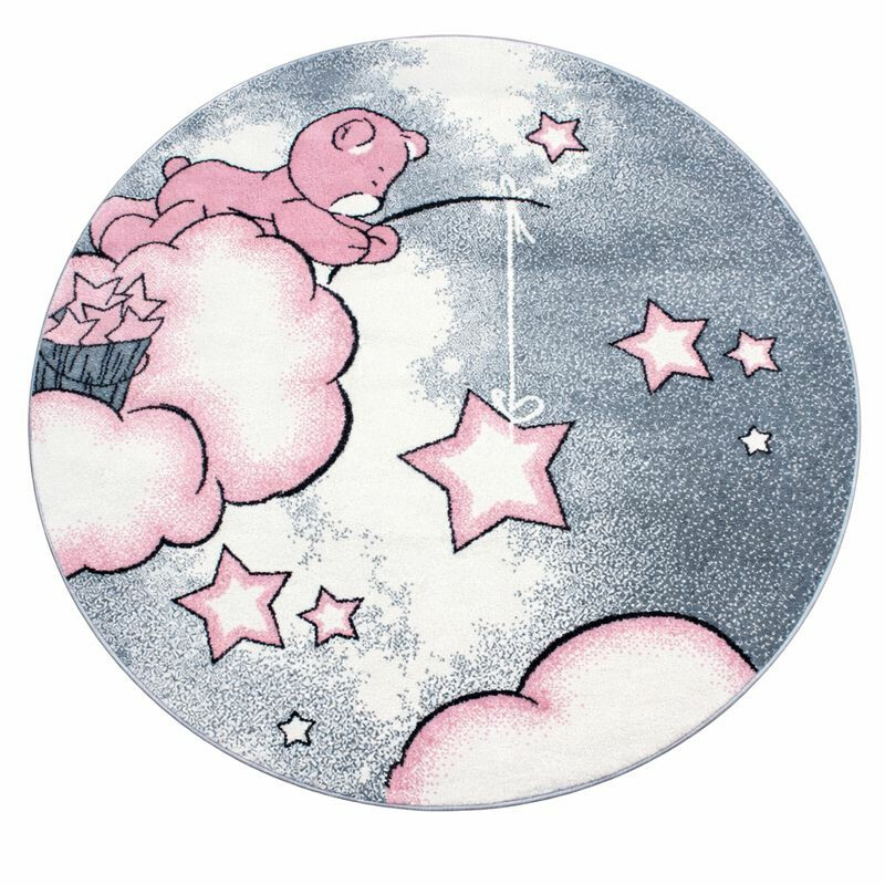 Ayyildiz, Kusový koberec Kids 580 pink kruh, 160x160 (priemer) kruh, ružová, detská izba
