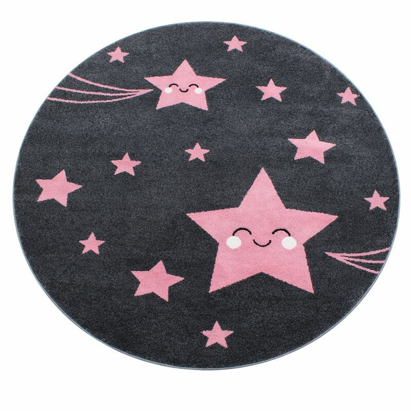 Ayyildiz, Kusový koberec Kids 610 pink kruh, 120x120 (priemer) kruh, ružová, detská izba